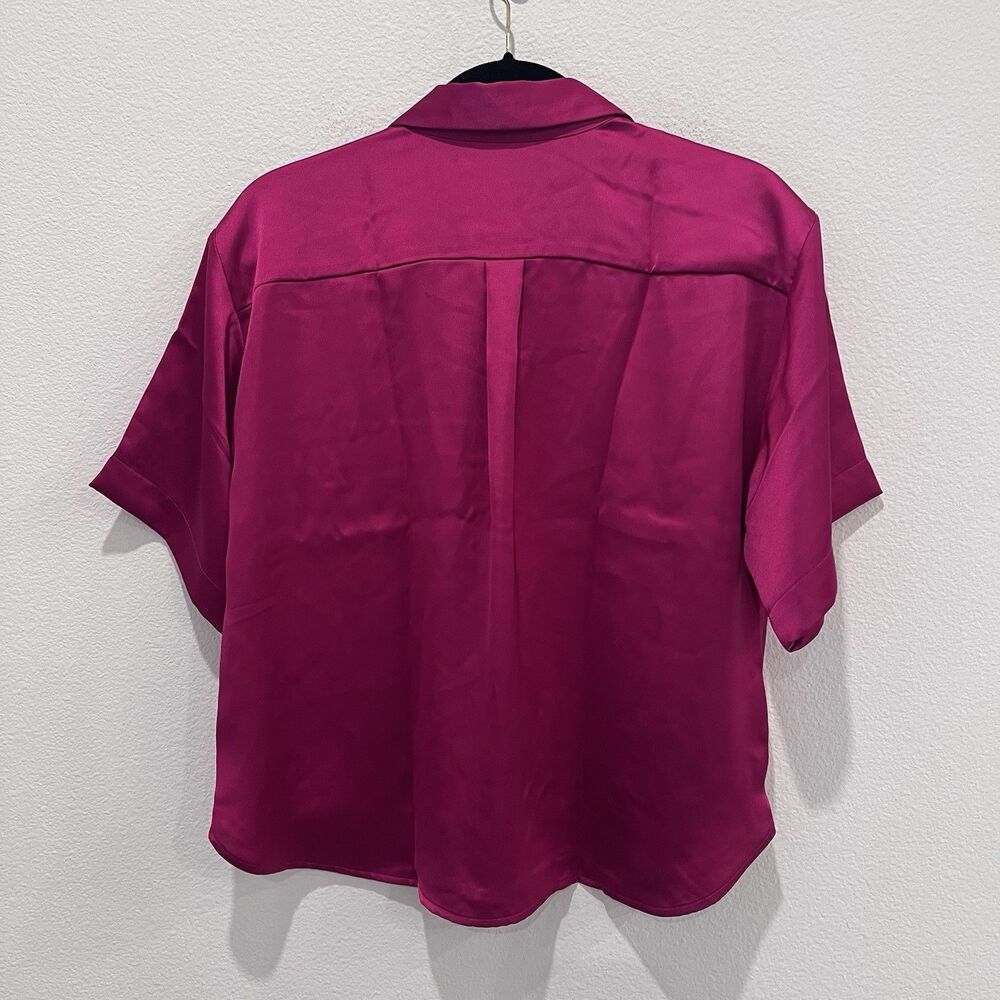 Loft Women’s Boxy Oversized Pink Button Up Shirt Small - Picture 6 of 8